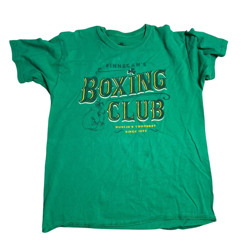 Finnegan's Boxing Club Dublin Green Shirt Size Large Mens